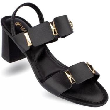 Imagem de Sandália Via Uno Salto Bloco Grosso Conforto Original 942004-Feminino