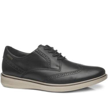 Imagem de Sapato Casual Pegada Couro Masculino Amortech 126109, Preto, 40