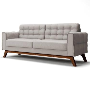 Imagem de Sofá 300cm 4 Lugares Sandero C-309 Veludo Bege Claro - Domi