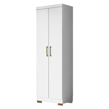 Imagem de Armário Multiuso 2 Portas 2000191 Branco Tx com Pés Bronze - Aramóveis