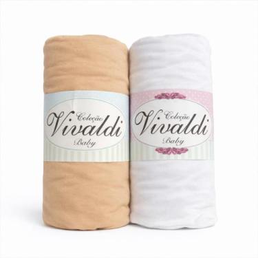 Imagem de Kit 2 Lençóis De Berço Malha 100% Algodão com Elástico Anti Alérgico -