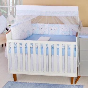 Imagem de Kit Berço Americano 13 peças para Enxoval Bebe Menino - Carinha de Anj