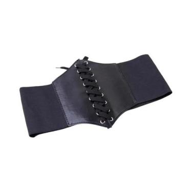 Imagem de Cinto Corset Feminino De Couro PU Para Emagrecimento, Cinto Elástico D