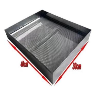 Imagem de Escorredor Fritura Inox Bandeja 30X40X6Cm Pastel Salgados - Clickshop2