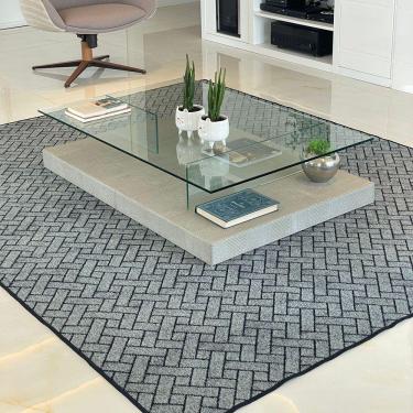 Imagem de Tapete Carpete Elegante Trama 2,00 X 2,50 Titulos Cor Cinza