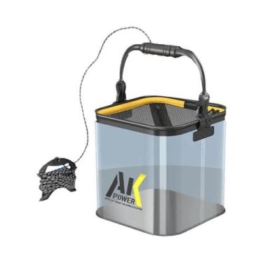 Imagem de Balde De Pesca Transparente E Dobrável, Container Multifuncional Para 