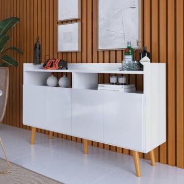 Imagem de Buffet Aparador Intense 4 Portas 2 Nichos Retrô Balcão Cantinho do Caf