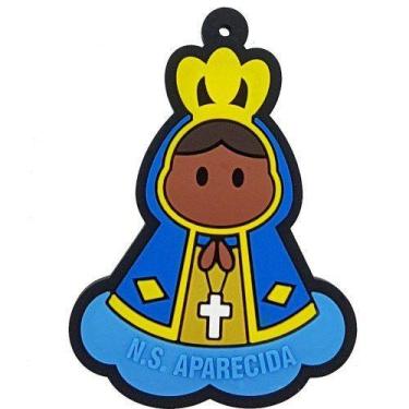 Imagem de Chaveiro Emborrachado Nossa Senhora Aparecida - Lírio do vale