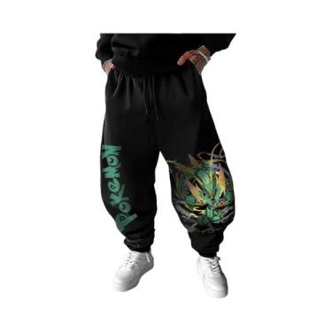 Imagem de Calças De Moletom Masculinas De Algodão Estilo Harajuku Para Outono/In