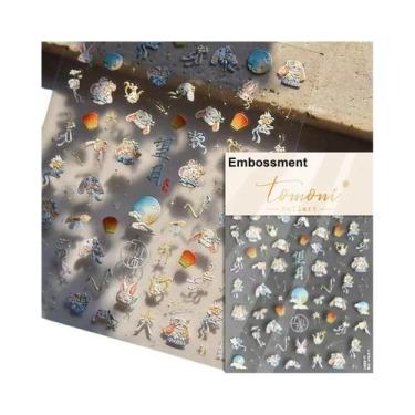 Imagem de Adesivos De Unha a Laser Com Grafite De Animais Fofos, Autoadesivos, D