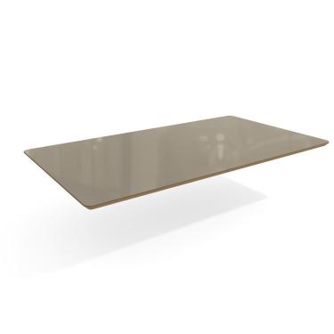 Imagem de Tampo Mesa Sala de Jantar Madeirado c/ Vidro TA26 Crome/Jantar/Premium Retangular 160x90cm Freijo/Bronze - Kappesberg