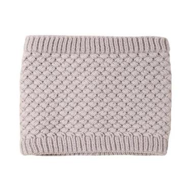 Imagem de Cachecol De Inverno Para Meninas, Com Gola Alta, Cor Sólida, Proteção 