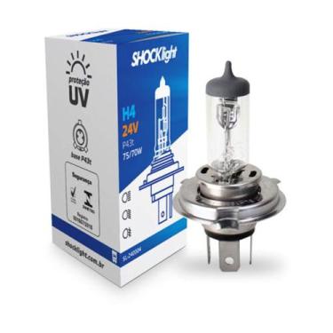 Imagem de Lâmpada Halógena Standart H4 24V 75/70W P43T Shocklight - SL-240004