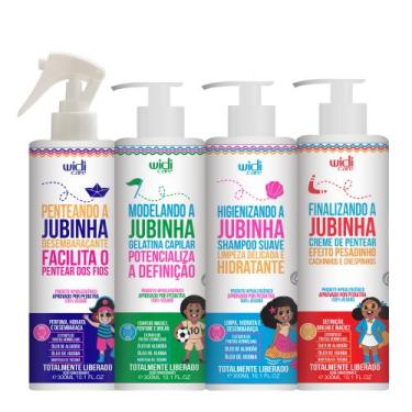 Imagem de Kit Widi Care Jubinha Infantil Shampoo, Geleia, Creme Pesadinho, Spray
