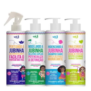Imagem de Kit Widi Care Jubinha Infantil Shampoo, Geleia, Creme Levinho, Spray D