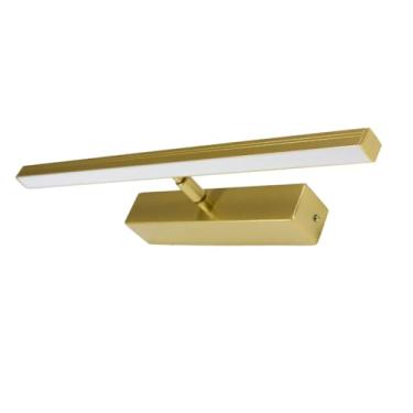Imagem de Iluminar Ambiente, Arandela Quadro Perfil Midi Led 5w 3000k Dourado Metalizado