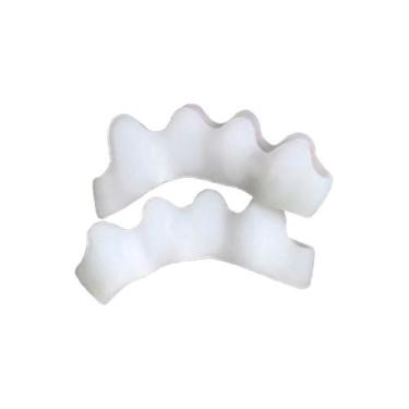 Imagem de Par Separador De Silicone Para Dedos Pes Calos Joanete Corretor Ortope