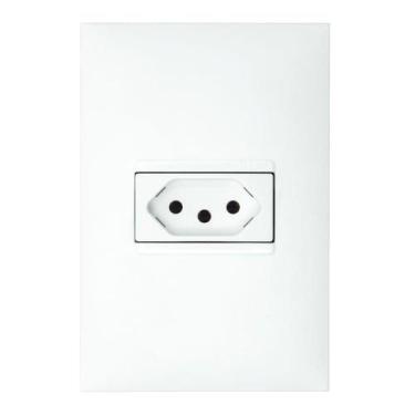 Imagem de 1 Tomada 2p+t 10 Ampères 4x2 Branco - 615080bc - Pial Plus 1 Tomada 2p
