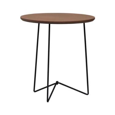 Imagem de Mesa Lateral Gabi ø420x455 Preto-amêndoa - Decorise