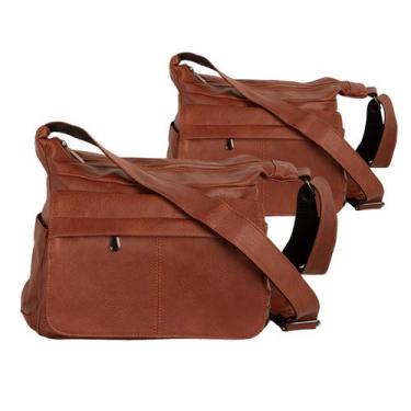 Imagem de Kit Conjunto 2 Bolsa Média Transversal / Ombro Regulável Feminina Casu