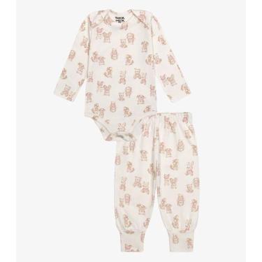 Imagem de Conjunto Body com Calça Feminino Trick Nick Bege, M, Bege