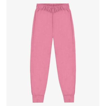 Imagem de Calça Infantil Moletom Básica Rovitex Kids Rosa, 14, Rosa