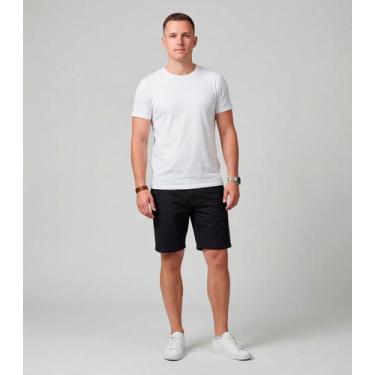 Imagem de Bermuda Masculina Em Sarja Com Bolsos Sea Surf Preto, 46, Preto