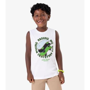Imagem de Regata Infantil em Meia Malha Rovi Kids Branco, 16, Branco