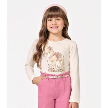 Imagem de Blusa Feminina Infantil Manga Longa Trick Nick Bege, 2, Bege