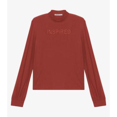 Imagem de Blusa Feminina Manga Longa Viscose Endless Laranja, M, Laranja