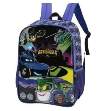 Imagem de Mochila Escolar Infantil de Costas Luxcel 39281 Batwheels Cor: Azul, A