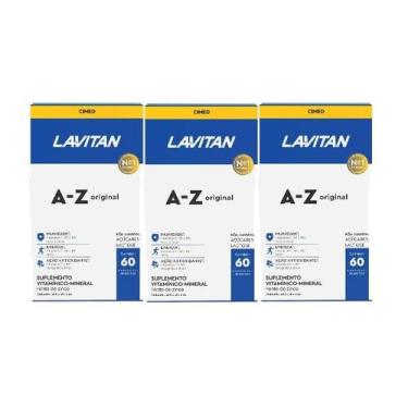 Imagem de Kit 3x Lavitan A-Z Original 60 Comprimidos - Cimed