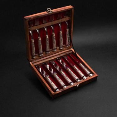 Imagem de Conjunto de Talheres Ouro e Prata - 12 peças - SG Facas Artesanais