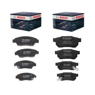 Imagem de Kit Pastilha Freio Dianteira E Traseira New Fit 2018 Bosch