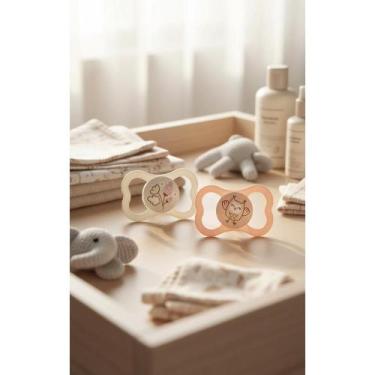 Imagem de Kit 2 Chupetas Silicone Air 16m+ Neutra c/ Estojo Esteriliza - Congrat