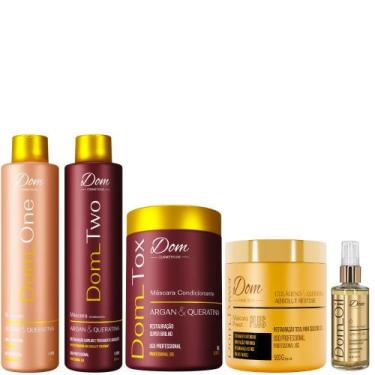 Imagem de Progressiva Dom One Two Profissional Mascara Óleo Argan Oil - Dom Cosm