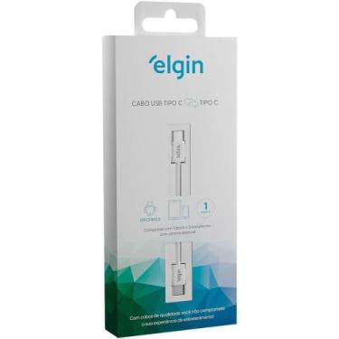 Imagem de Cabo USB TIPO-C P/TIPO C 1M Branco - ELGIN