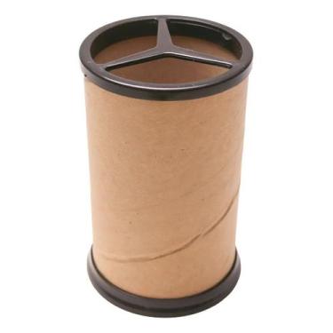 Imagem de 30 Porta Lápis 10x6,5cm Papel Kraft com Tampa Plástica Organizador Prá