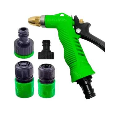 Imagem de Kit Esguicho Mangueira Pressão Regulável Bico Jato d'água Pistola Jard