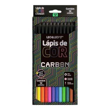 Imagem de Lápis De Cor Carbon 12 Cores Neon + Pastel Leo & Leo