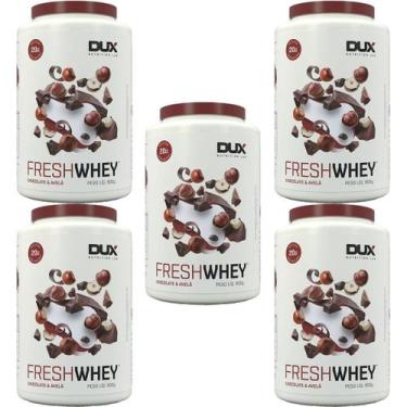 Imagem de Kit 5X Fresh Whey - 900g Chocolate e Avelã - Dux Nutrition