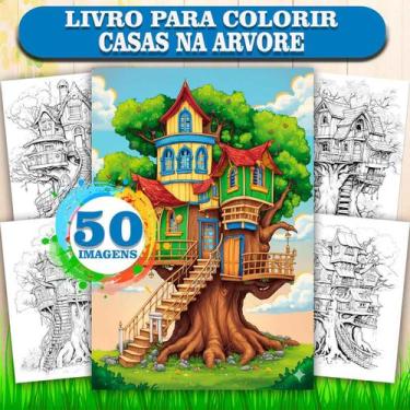 Imagem de Livro de Colorir Casa na Árvore 2º Edição  Antiestresse, Arte e Relaxa