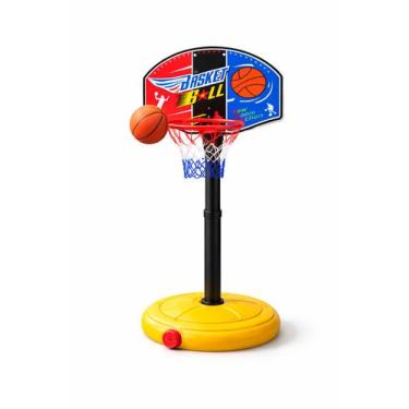 Imagem de Cesta Basquete Tabela Ajustavel Bola Bomba Rede Brinquedo - PRÓ