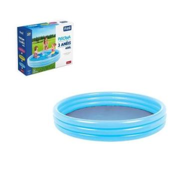 Imagem de Piscina Inflável 3 Anéis 400 Litros 157x25cm Azul- Wellmix