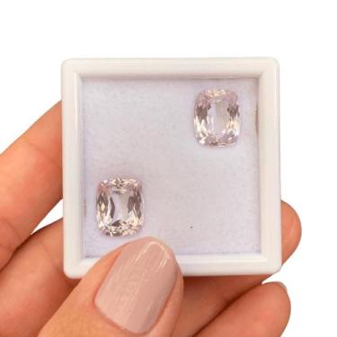 Imagem de Kunzita Cushion Par 10,38ct - ENE2ESE
