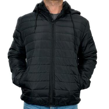 Imagem de Jaqueta Masculina Puffer Preta Dawson, Preto, P