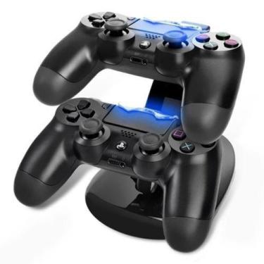 Imagem de Base Dock Carregador Duplo De Controles Sony Ps4 Slim Pro - OIVO
