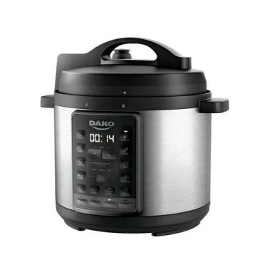 Imagem de Panela Pressão Elétrica Dako 6L 1000W Multifunções Preta Cor 127V, 110