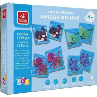 Imagem de Jogo da Memória em Madeira Amigos do Mar 24 Peças - OUTRAS MARCAS