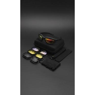 Imagem de Kit Óculos Tático Esportivo 4 Lentes UV400 - Congratulations Store
